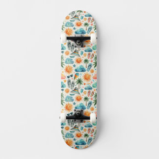 Het leven is een strandfeest persoonlijk skateboard