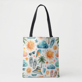 Het leven is een strandfeest tote bag