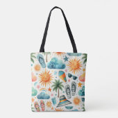 Het leven is een strandfeest tote bag (Achterkant)