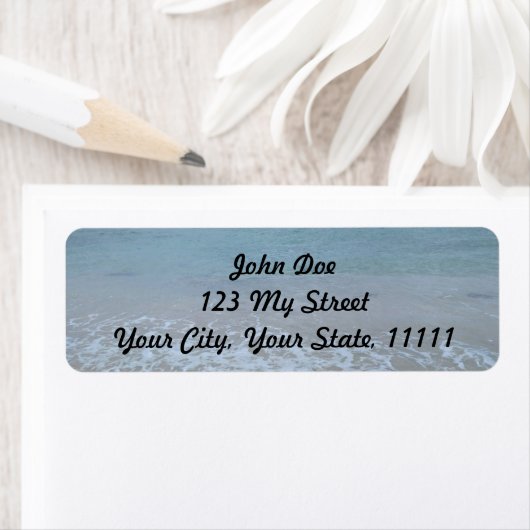 Het leven is een strandmailinglabel etiket (Insitu)