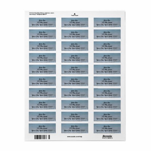 Het leven is een strandmailinglabel etiket (Full Sheet)