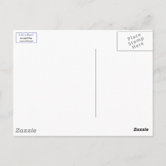 Het leven is een Sunny Beach Briefkaart (Achterkant)