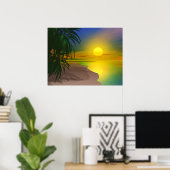 Het leven is een Sunny Beach Poster (Thuiskantoor)