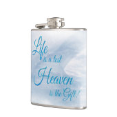 Het leven is een testhemel. heupfles (Links)