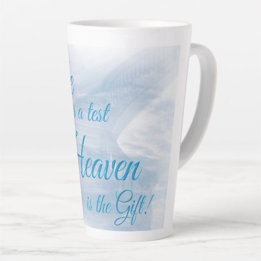 Het leven is een testhemel is de Mok van de Gift L (Rechterhoek)