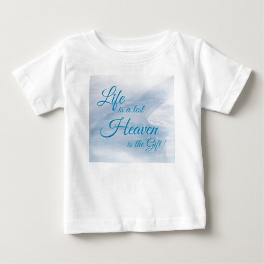 Het leven is een testhemel is het T-shirt van de G (Voorkant)