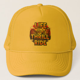 Het leven is een Thrill Ride-Baseball Hat 🤠 Trucker Pet
