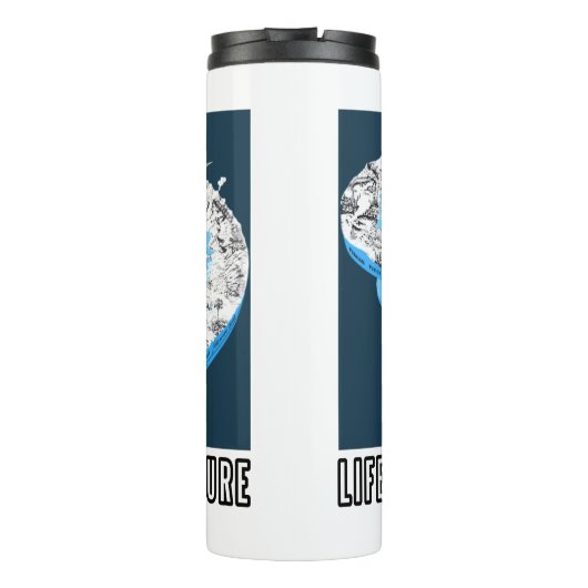 Het leven is een tijdperk van geologische tijd thermosbeker (Achterkant)