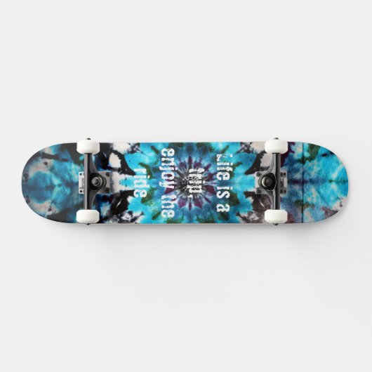 Het leven is een Trip Tie Dye Persoonlijk Skateboard (Horizontaal)
