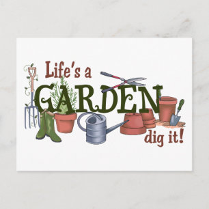Het leven is een tuin briefkaart