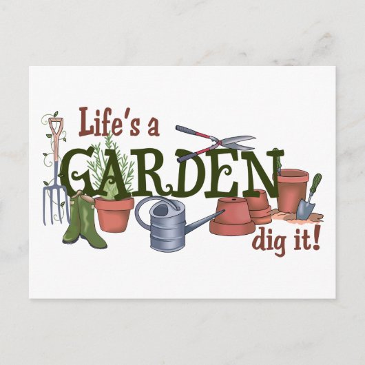 Het leven is een tuin briefkaart (Voorkant)