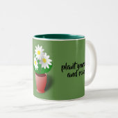 het leven is een tuin tweekleurige koffiemok (Voorkant rechts)