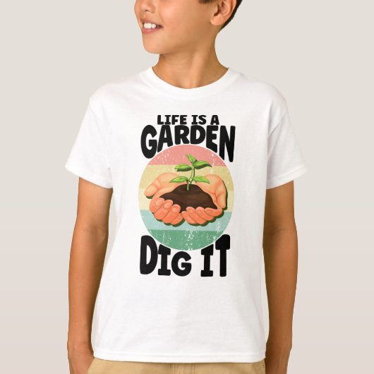 Het leven is een tuindig die het Plant herbergt T-shirt (Voorkant)
