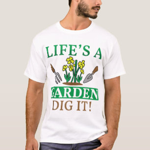 Het leven is een tuindig het T-shirt van groente P