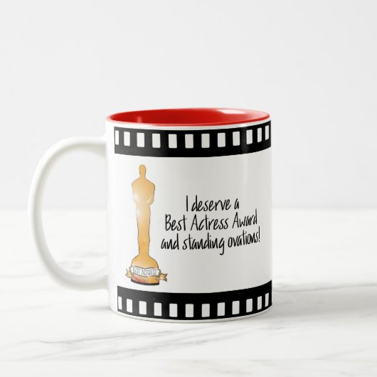 Het leven is een van de prestaties na elkaar! tweekleurige koffiemok (Links)