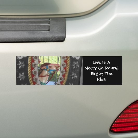 Het leven is een vrolijke Bumpersticker (Op auto)