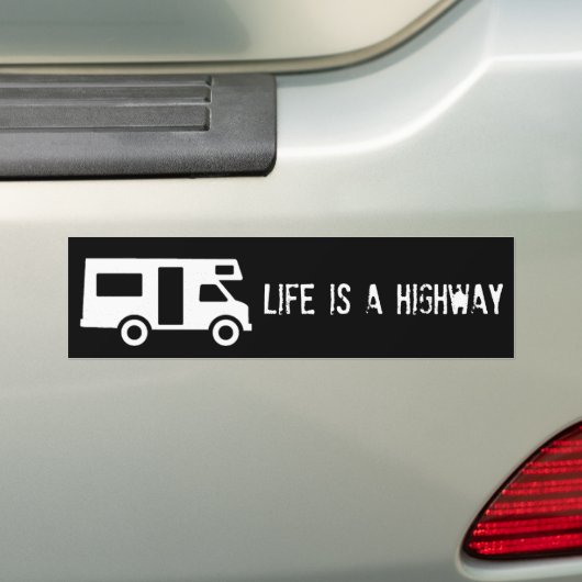 Het leven is een weg bumpersticker (Op auto)