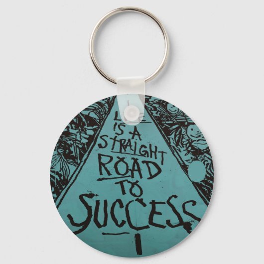 het leven is een weg naar succes sleutelhanger (Voorkant)