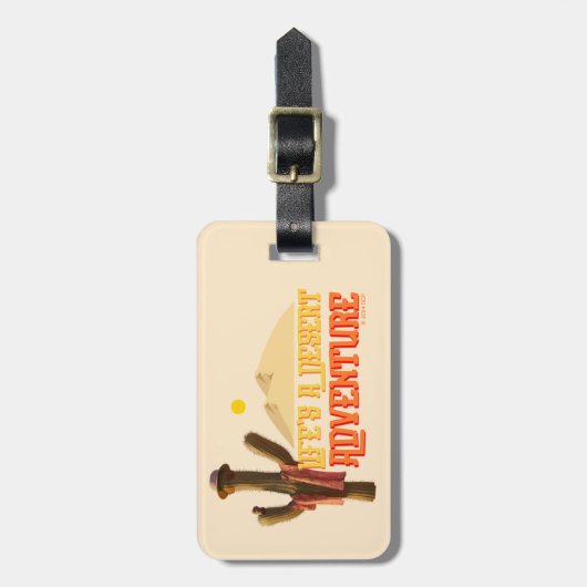 Het leven is een woestijn avontuur bagagelabel (Voorkant verticaal)