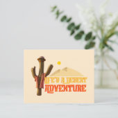 Het leven is een woestijn avontuur briefkaart (Staand voorkant)