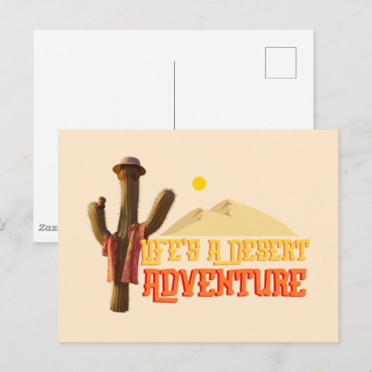 Het leven is een woestijn avontuur briefkaart (Voorkant / Achterkant)