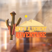 Het leven is een woestijn avontuur raamsticker (Vel 2)