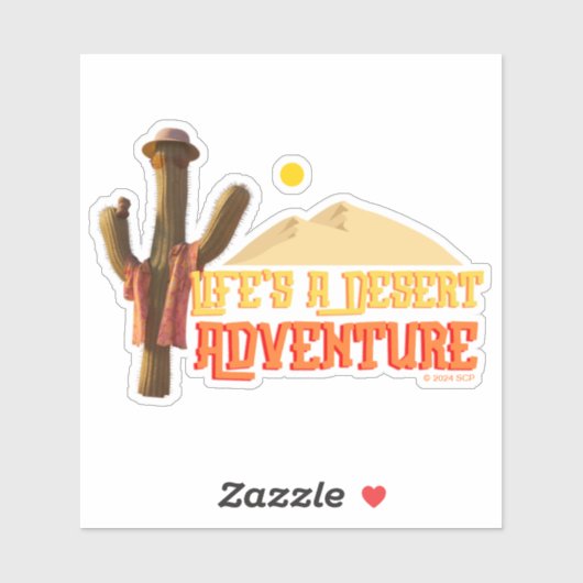 Het leven is een woestijn avontuur sticker (Vel)