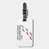 Het leven is een zieltochtje in een onbetrouwbaar bagagelabel (Voorkant verticaal)