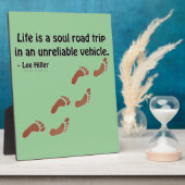 Het leven is een zieltochtje in een onbetrouwbaar  fotoplaat (Zijkant)