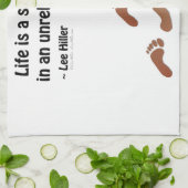 Het leven is een zieltochtje in een onbetrouwbaar  theedoek (Gevouwen)