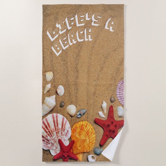 Het leven is een zomerstrand strandlaken (Voorkant)