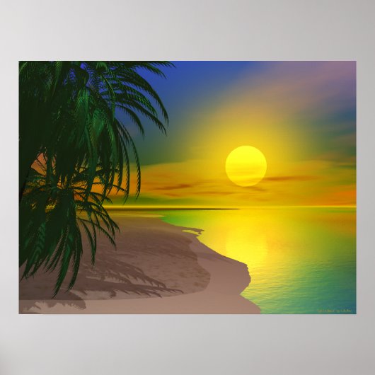 Het leven is een zonnig strand poster (Voorkant)