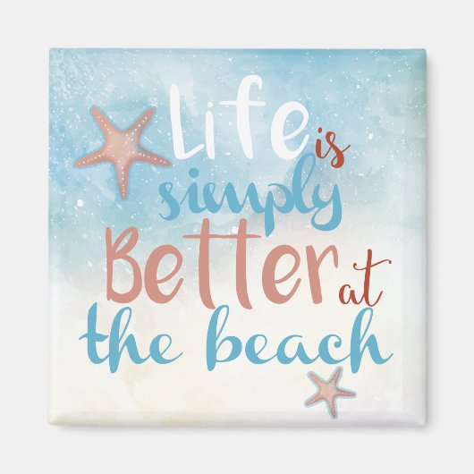 Het leven is eenvoudig beter bij het aanslagcitaat magneet (Voorkant)