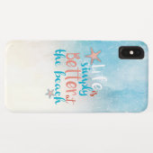 Het leven is eenvoudig beter bij het strand citaat Case-Mate iPhone case (Achterkant (horizontaal))