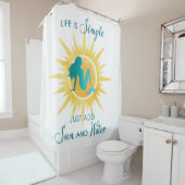 Het leven is eenvoudig douchegordijn (In situ)