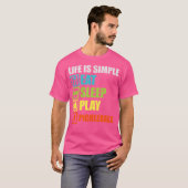 Het leven is eenvoudig Eet slaap Speel Pickleball  T-shirt (Voorkant volledig)