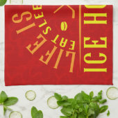 Het leven is eenvoudig in slaap-stand-ijs theedoek (Gevouwen)