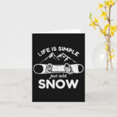 Het leven is eenvoudig met sneeuwsnowboard kaart (Gele Bloem)