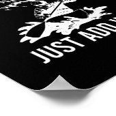 Het leven is eenvoudig met water toevoegen Kayak W Poster (Hoek)