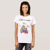 het leven is eenvoudig te lezen t-shirt (Voorkant volledig)