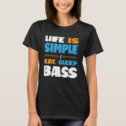 Het leven is eenvoudige Eat Sleep Sing Barbershop  T-shirt (Voorkant)