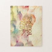 Het leven is eenvoudige kleurenschalen Motivatie Legpuzzel (Verticaal)