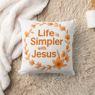 Het leven is eenvoudiger met Jezus in het najaar W Kussen