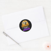 Het leven is eng zonder Jesus Christelijk Hallowee Ronde Sticker (Envelop)