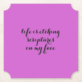 Het leven is etsen 2 kartonnen onderzetters