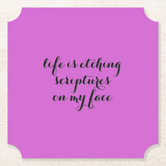 Het leven is etsen 2 kartonnen onderzetters (Voorkant)