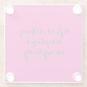 Het leven is etsen glazen onderzetter (Achterkant)