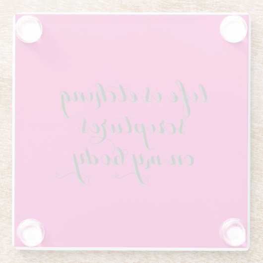 Het leven is etsen glazen onderzetter (Achterkant)