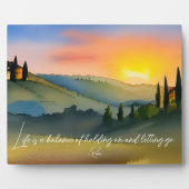 Het leven is evenwicht in de  Sunset Tabletop Rumi Fotoplaat (Voorkant)