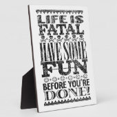 Het leven is fataal fotoplaat (Zijkant)